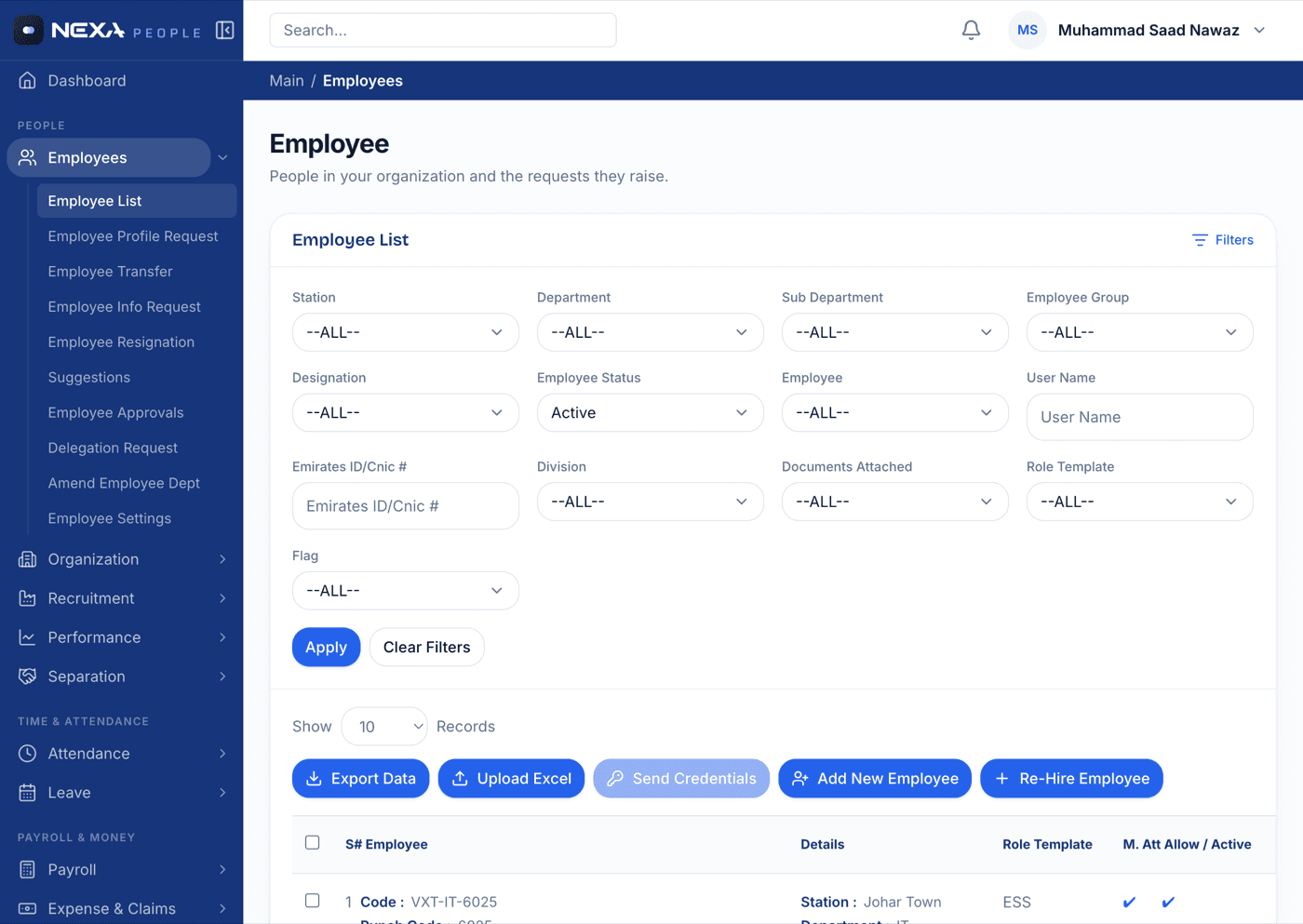 One workforce record